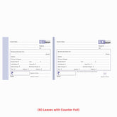 Rent Receipt Book, 50 Leaves With Counter Foil (11.0cm x 28.5cm)